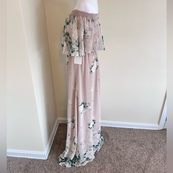NWT Show Me Your MuMu Hacienda Maxi Ruffle Floral Light Pink Dress Size Small - Picture 7 of 10